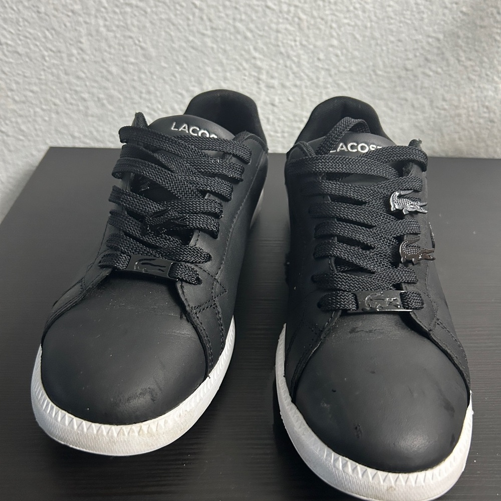 Women’s Lacoste Black Tennis Shoes